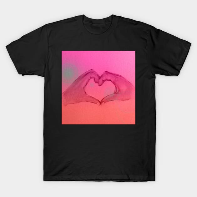 Heart in Hands T-Shirt by kazboart